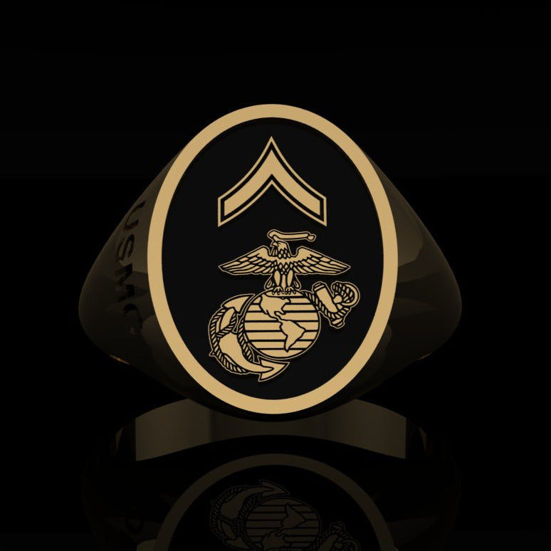 USMC-PFC Ring Gold