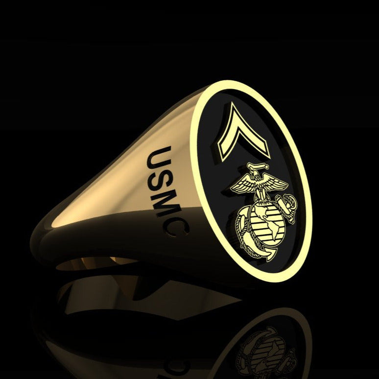 USMC-PFC Ring Gold