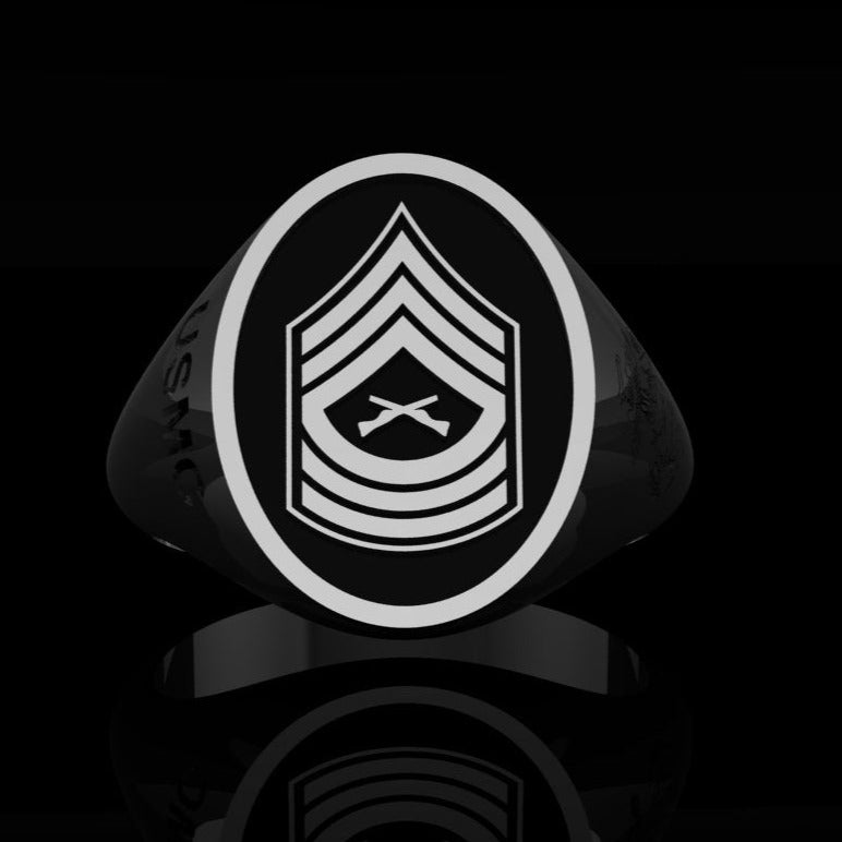 USMC Master Sgt Ring Silver