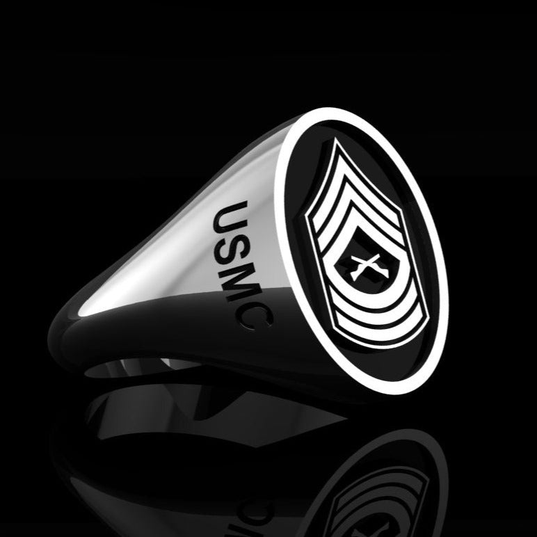 USMC Master Sgt Ring Silver