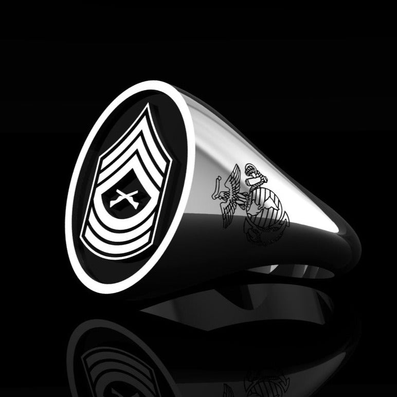 USMC Master Sgt Ring Silver
