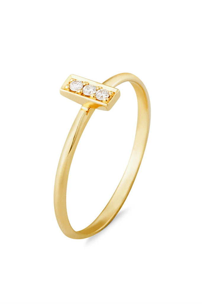 Trilogy Diamond Bar Ring