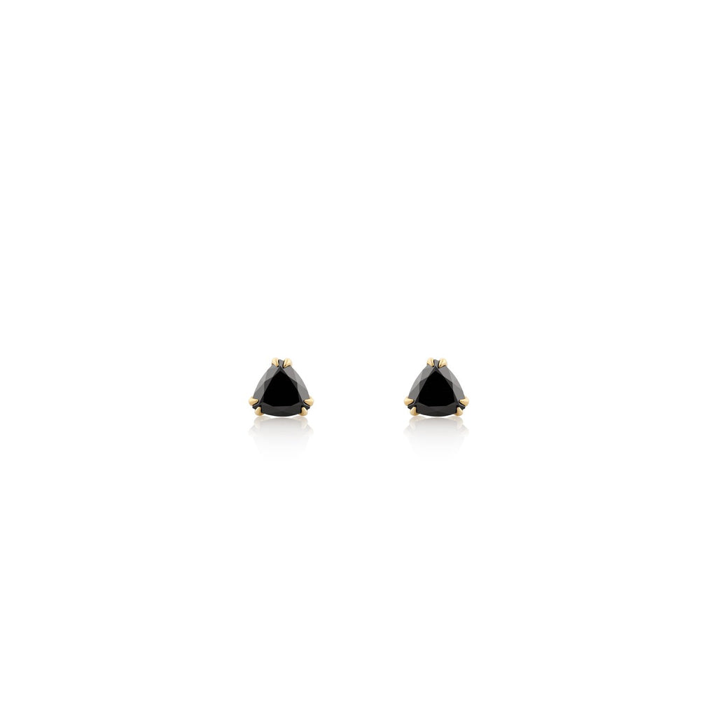 Black Diamond Trillion Earrings