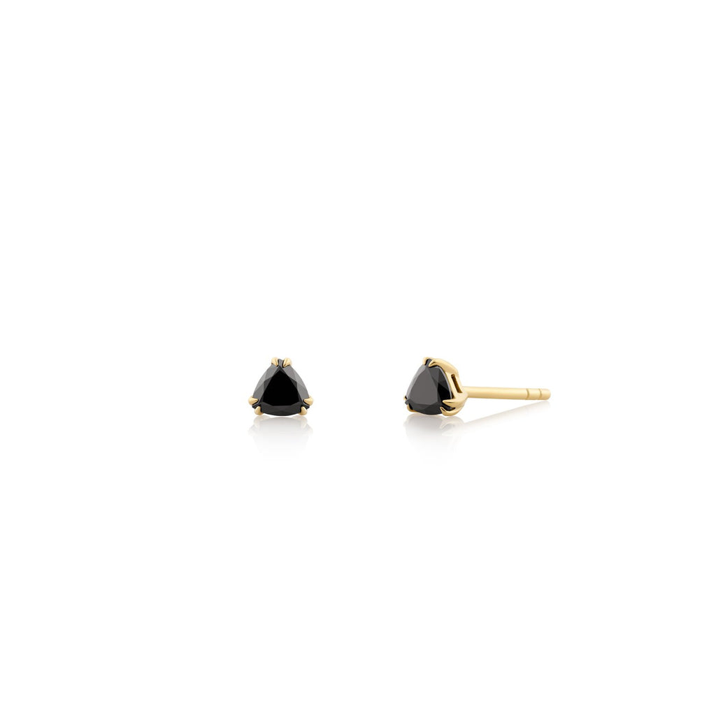 Black Diamond Trillion Earrings