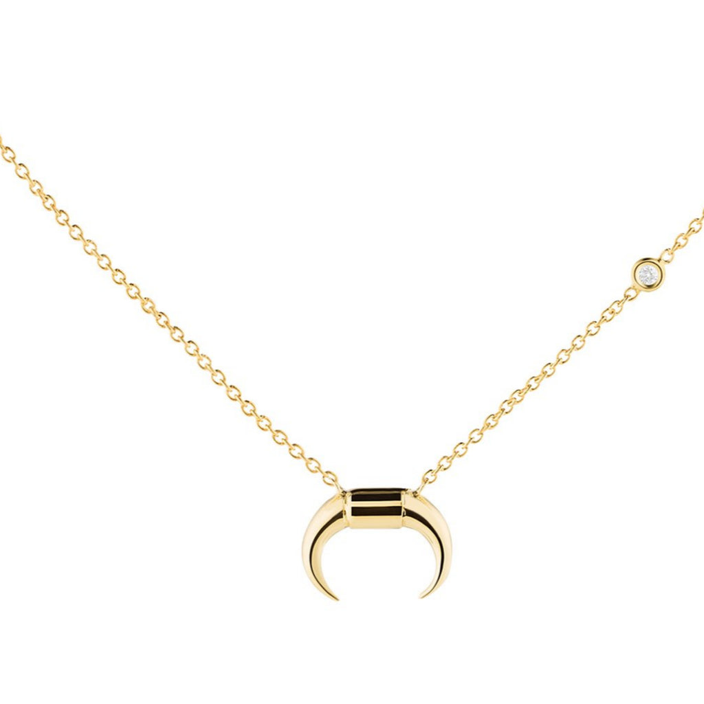 Gold Bullhorn Necklace