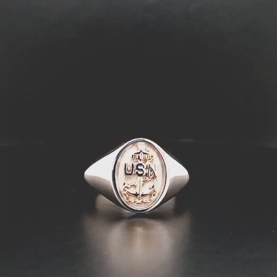 US Navy Senior Chief Ring VIdeo 