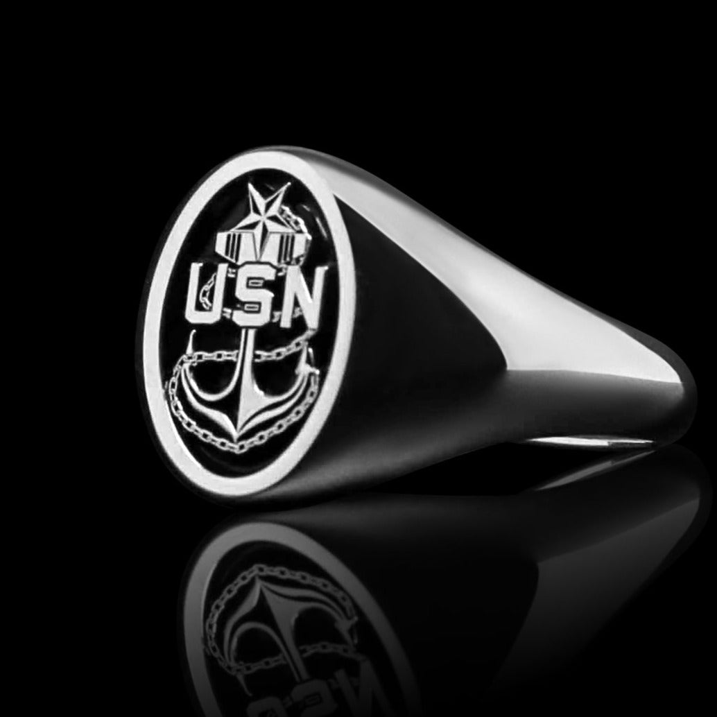Navy Senior Chief Signet Ring – The Jewelry Republic