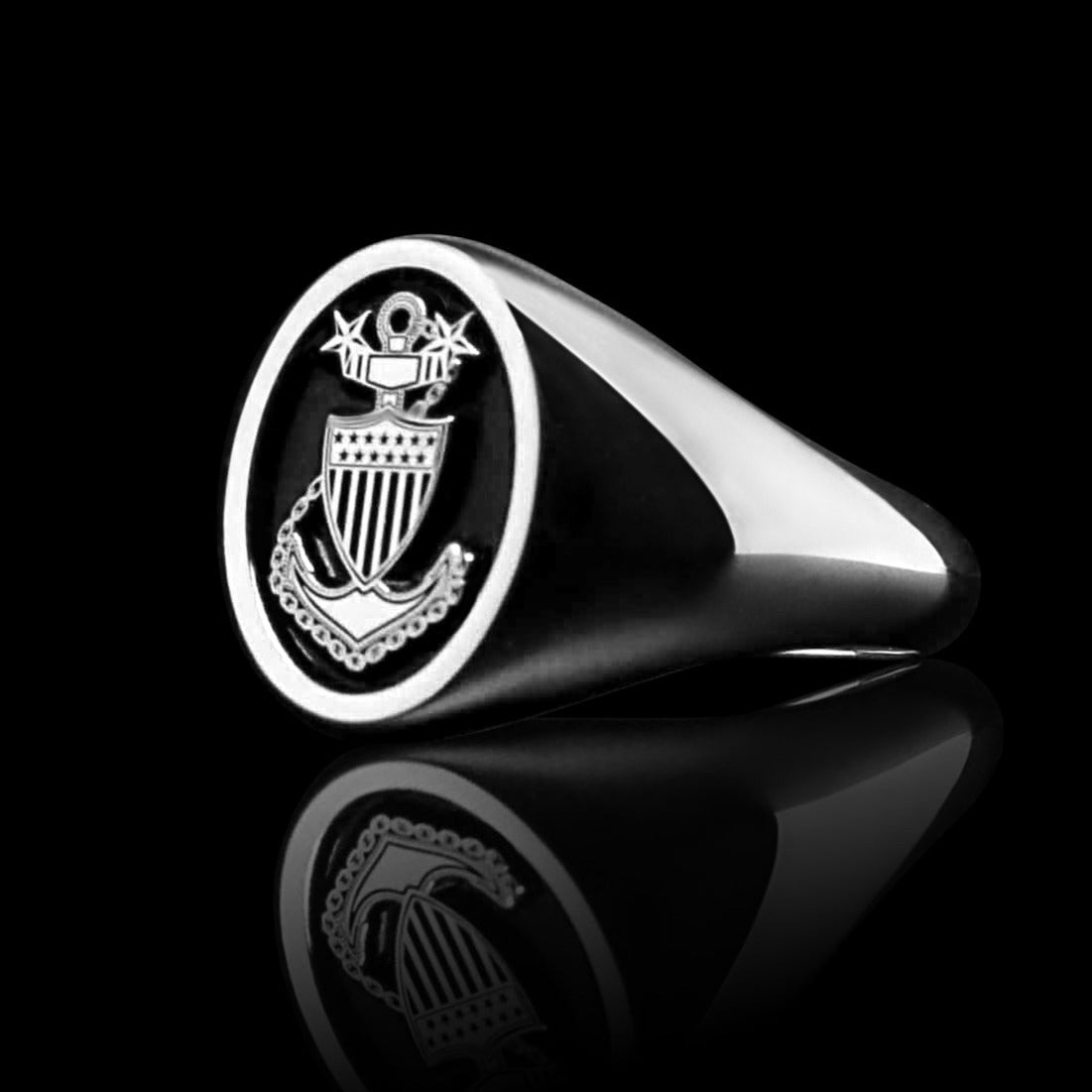 USCG Master Chief Signet Ring – The Jewelry Republic