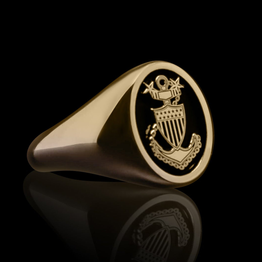 USCG Master Chief Signet Ring – The Jewelry Republic
