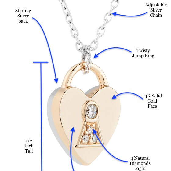 LockDown - Love Lock Heart Necklace