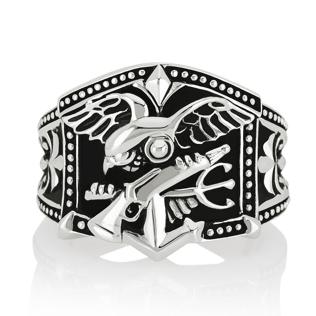 Navy Seal Ring Silver - Veteran Owned The Jewelry Republic