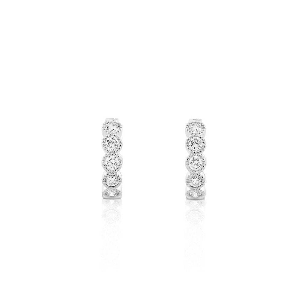 Inside Out Diamond Huggie Earrings