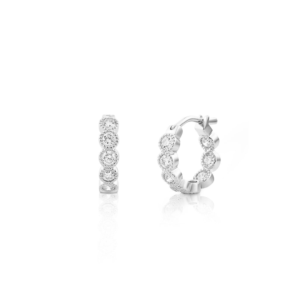 Inside Out Diamond Huggie Earrings