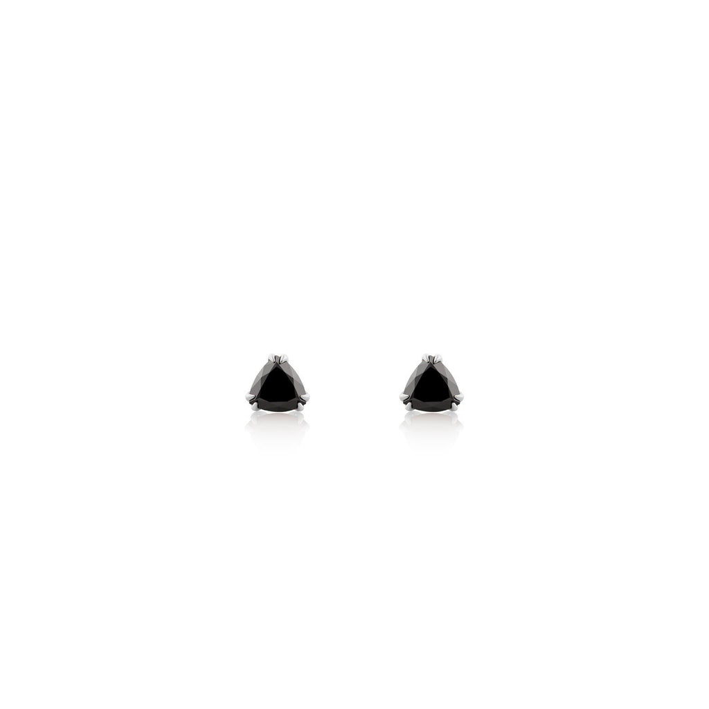 Black Diamond Trillion Earrings