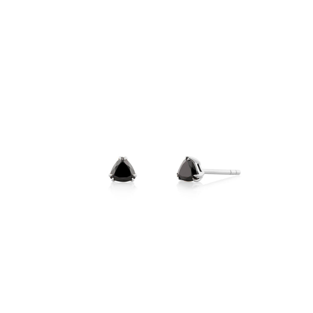 Black Diamond Trillion Earrings