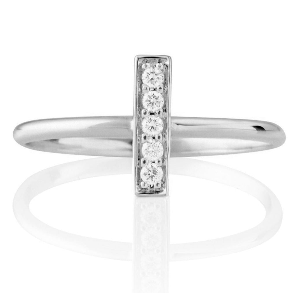 Five Diamond Bar Ring