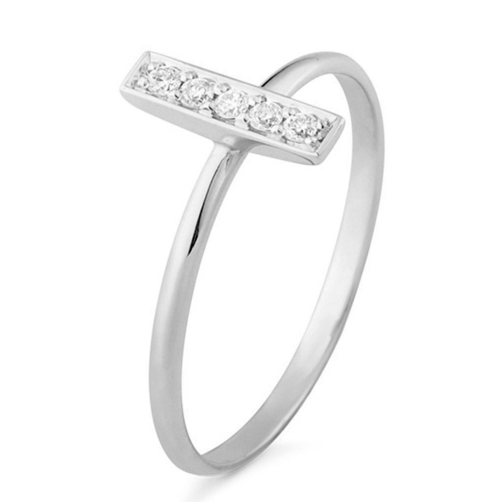 Five Diamond Bar Ring