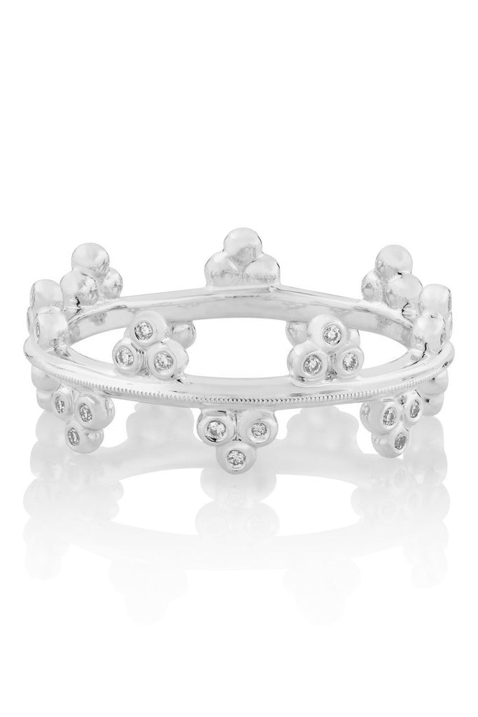 Double Crown Ring with Diamonds