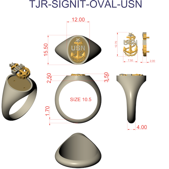 Premium US Navy Senior Chief Signet Ring – The Jewelry Republic