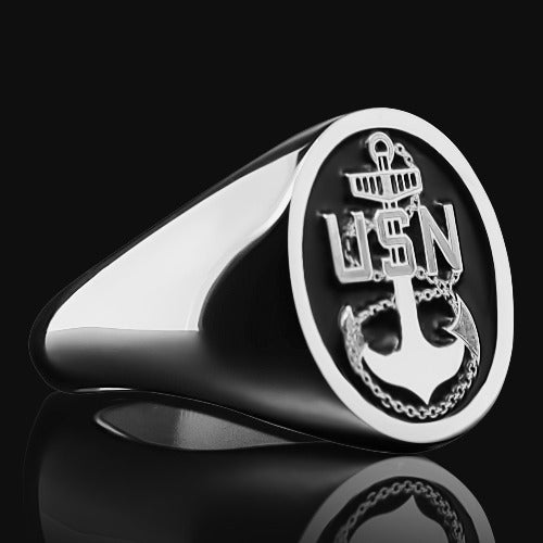 Navy Chief Signet Ring – The Jewelry Republic