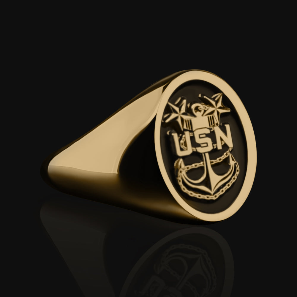 Navy Master Chief Signet Ring – The Jewelry Republic