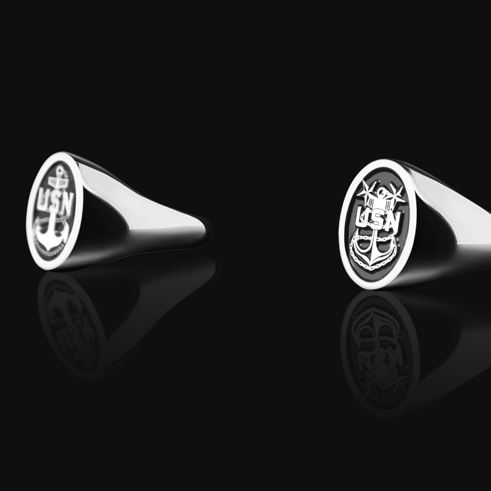 Navy Master Chief Signet Ring – The Jewelry Republic