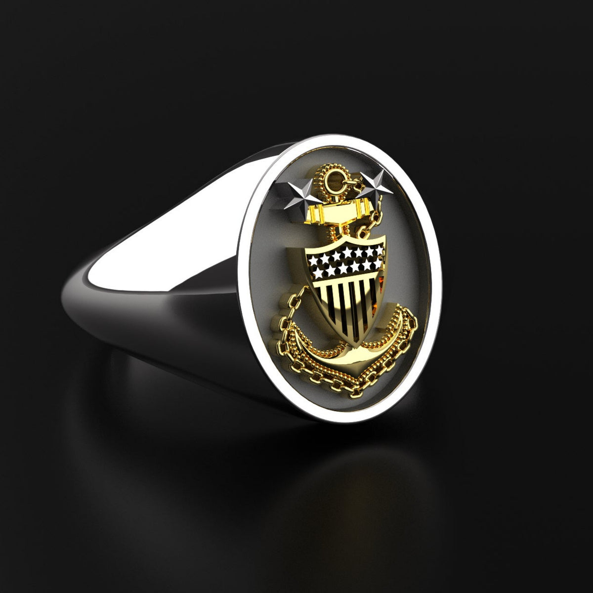 Premium US Coast Guard Master Chief Petty Officer Signet Ring – The ...
