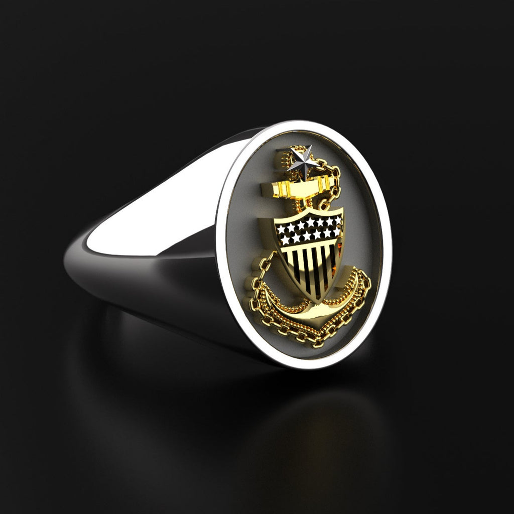 US Coast Guard Senior Chief Petty Officer Signet Ring